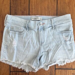 Abercrombie Kids Faded Blue Jean Shorts 13/14
